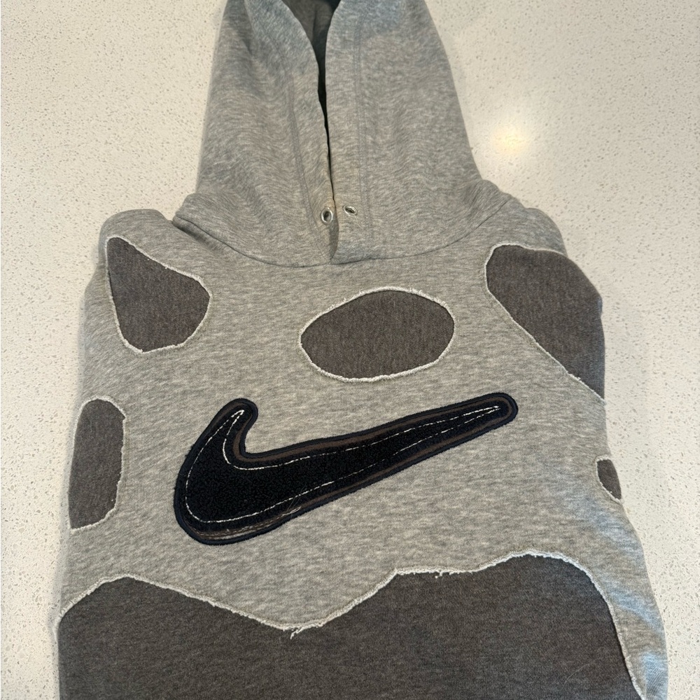 Nike Patchwork Hoodie in Gray and Black